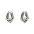 Classic Silver Stud Earring with Cubic Zirconia